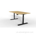 Móveis de escritório ergonômico de saída de fábrica Três estágios Dual Motor Stand Up Lifting Electric Desk de mesa elétrica